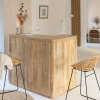 Meuble Bar<Made in Meubles Meuble bar en angle bois de manguier Lou