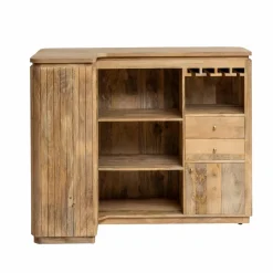 Meuble Bar<Made in Meubles Meuble bar en angle bois de manguier Lou