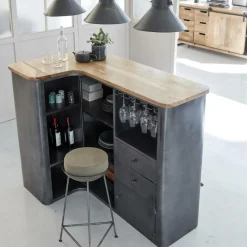 Meuble Bar<Made in Meubles Meuble bar en angle en métal Locker