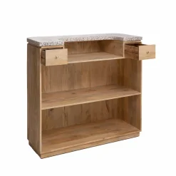 Meuble Bar<Made in Meubles Meuble bar en bois de manguier et terrazzo Lou