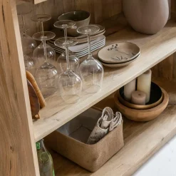 Meuble Bar<Made in Meubles Meuble bar en bois de manguier et terrazzo Lou