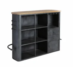 Meuble Bar<Made in Meubles Meuble bar en métal et bois de manguier Locker