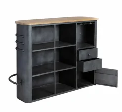 Meuble Bar<Made in Meubles Meuble bar en métal et bois de manguier Locker