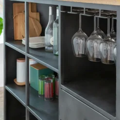 Meuble Bar<Made in Meubles Meuble bar en métal et bois de manguier Locker