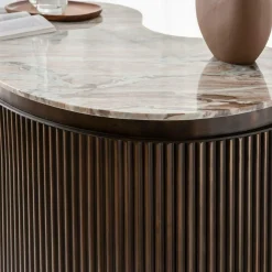 Meuble Bar<Made in Meubles Meuble bar haricot en marbre et métal Orlando