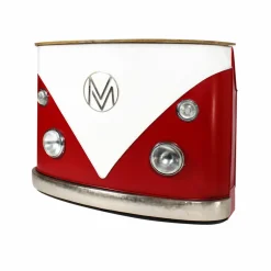 Meuble Bar<Made in Meubles Meuble bar rouge avec plateau en bois de manguier Combi