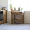 Ilot Central<Made in Meubles Meuble bas cuisine en bois recyclé Garance