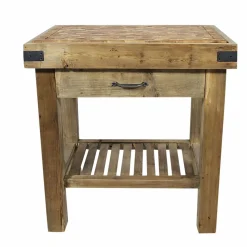 Ilot Central<Made in Meubles Meuble bas cuisine en bois recyclé Garance
