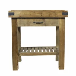 Ilot Central<Made in Meubles Meuble bas cuisine en bois recyclé Garance