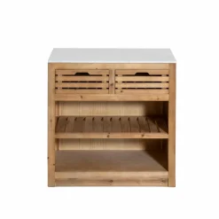 Meuble Bas<Made in Meubles Meuble bas de cuisine 2 tiroirs + 1 étagère Epure