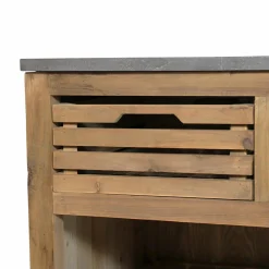 Meuble Bas<Made in Meubles Meuble bas de cuisine 2 tiroirs + 1 étagère Champêtre