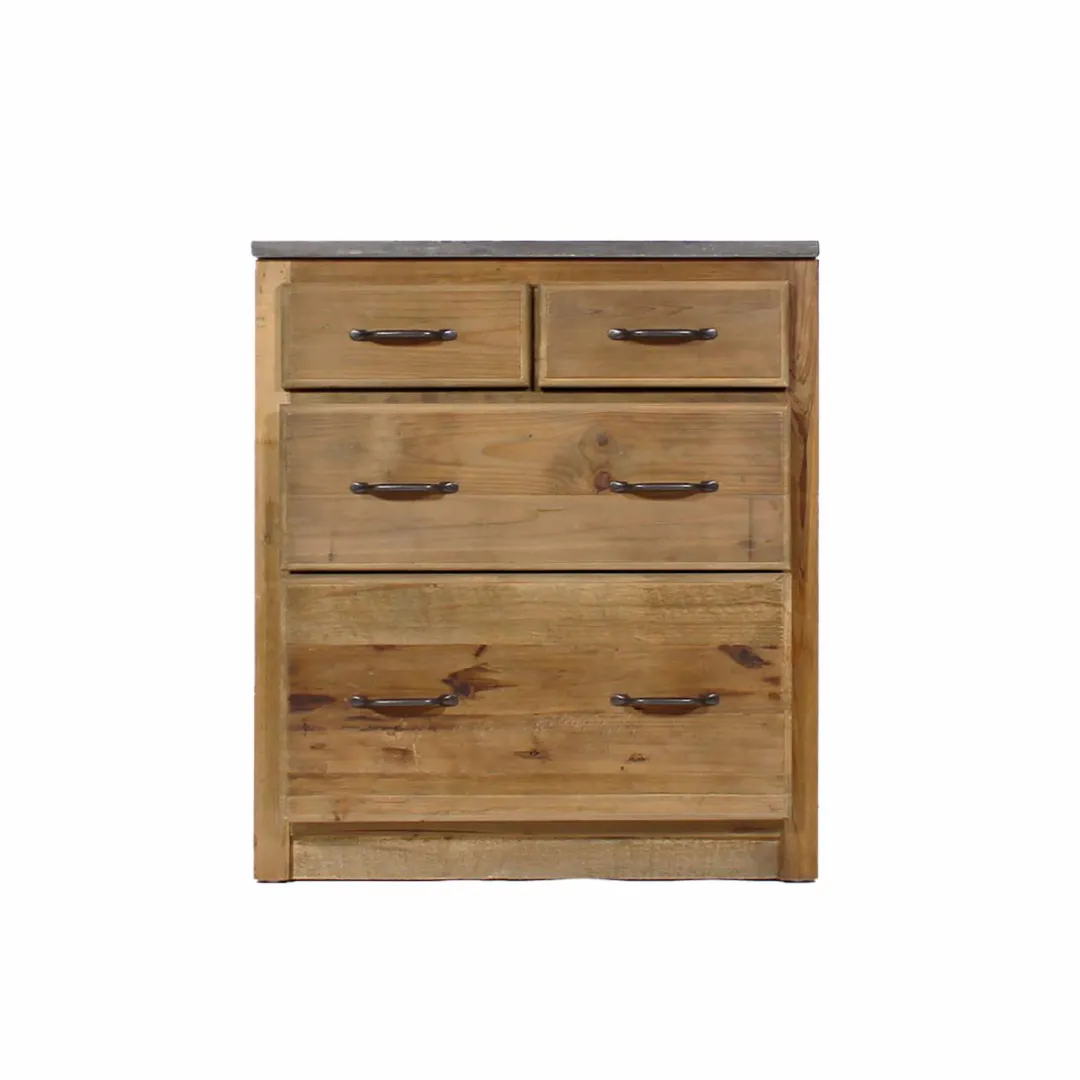 Meuble Bas<Made in Meubles Meuble bas de cuisine 4 tiroirs - Champêtre