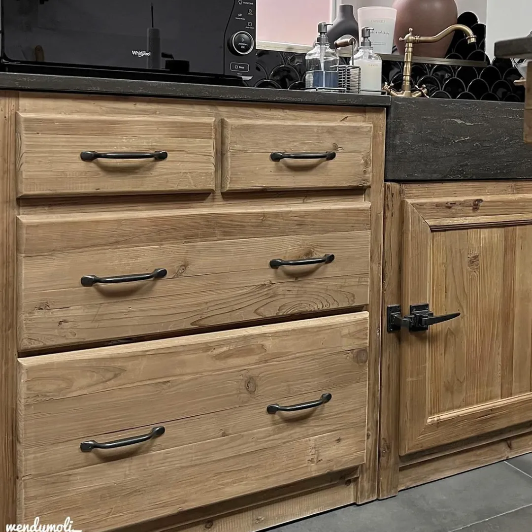 Meuble Bas<Made in Meubles Meuble bas de cuisine 4 tiroirs - Champêtre