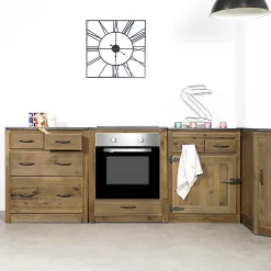 Meuble Bas<Made in Meubles Meuble bas de cuisine pour four et plaques de cuisson Champêtre