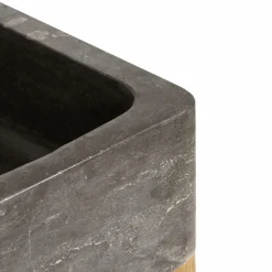 Meuble Bas<Made in Meubles Meuble bas de cuisine évier 2 vasques pierre bleue Champêtre