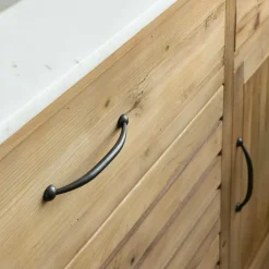 Meuble Bas<Made in Meubles Meuble de cuisine en vieux pin et marbre blanc Epure