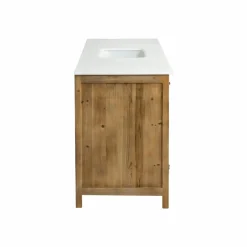 Meuble Bas<Made in Meubles Meuble de cuisine en vieux pin et marbre blanc Epure