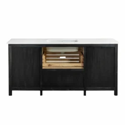 Meuble Bas<Made in Meubles Meuble de cuisine en vieux pin et marbre blanc Epure