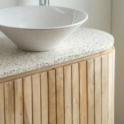 Meuble Sous Vasque<Made in Meubles Meuble sous vasque en bois de manguier et terrazzo Lou