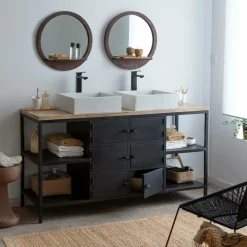 Meuble Sous Vasque<Made in Meubles Meuble sous vasque en bois de manguier Sol