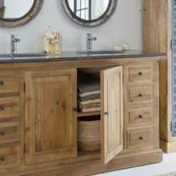 Meuble Sous Vasque<Made in Meubles Meuble sous vasque en bois recyclé Ambre