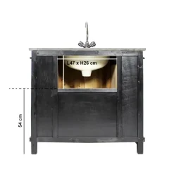 Meuble Sous Vasque<Made in Meubles Meuble sous vasque en bois recyclé Bianca