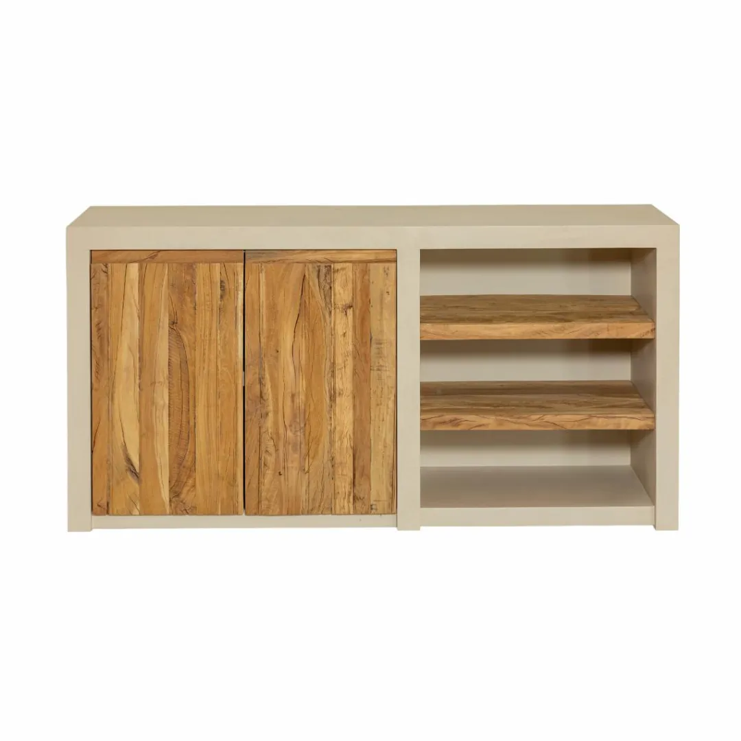 Meuble Sous Vasque<Made in Meubles Meuble sous vasque en bois effet béton et bois recyclé Dalva