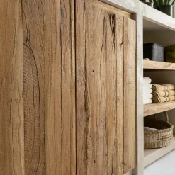 Meuble Sous Vasque<Made in Meubles Meuble sous vasque en bois effet béton et bois recyclé Dalva