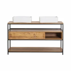 Meuble Sous Vasque<Made in Meubles Meuble sous vasque en bois d'acacia et métal Montréal