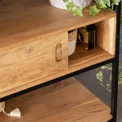 Meuble Sous Vasque<Made in Meubles Meuble sous vasque en bois d'acacia et métal Montréal