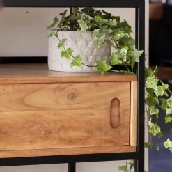 Meuble Sous Vasque<Made in Meubles Meuble sous vasque en bois d'acacia et métal Montréal