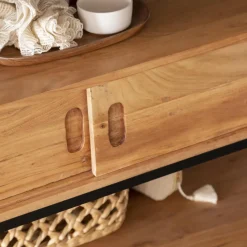 Meuble Sous Vasque<Made in Meubles Meuble sous vasque en bois d'acacia et métal Montréal