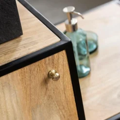 Meuble Sous Vasque<Made in Meubles Meuble sous vasque en bois de manguier et métal Agathe