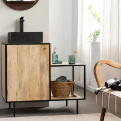 Meuble Sous Vasque<Made in Meubles Meuble sous vasque en bois de manguier et métal Agathe
