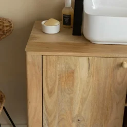 Meuble Sous Vasque<Made in Meubles Meuble sous vasque en bois de manguier Tonin