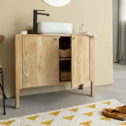 Meuble Sous Vasque<Made in Meubles Meuble sous vasque en bois de manguier Tonin