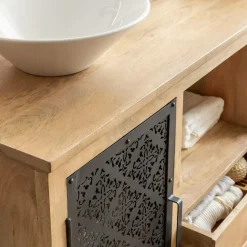 Meuble Sous Vasque<Made in Meubles Meuble sous vasque en bois de manguier Sahara