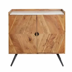 Meuble Sous Vasque<Made in Meubles Meuble sous vasque en bois d'acacia et marbre Aloé