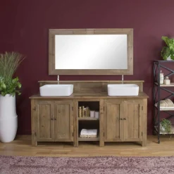 Meuble Sous Vasque<Made in Meubles Meuble sous vasque en bois recyclé Cassandre