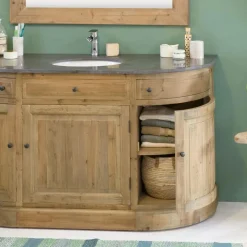 Meuble Sous Vasque<Made in Meubles Meuble sous vasque en bois recyclé Livio