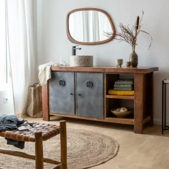 Meuble Sous Vasque<Made in Meubles Meuble sous vasque en bois recyclé Hector