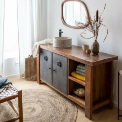 Meuble Sous Vasque<Made in Meubles Meuble sous vasque en bois recyclé Hector