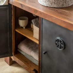 Meuble Sous Vasque<Made in Meubles Meuble sous vasque en bois recyclé Hector