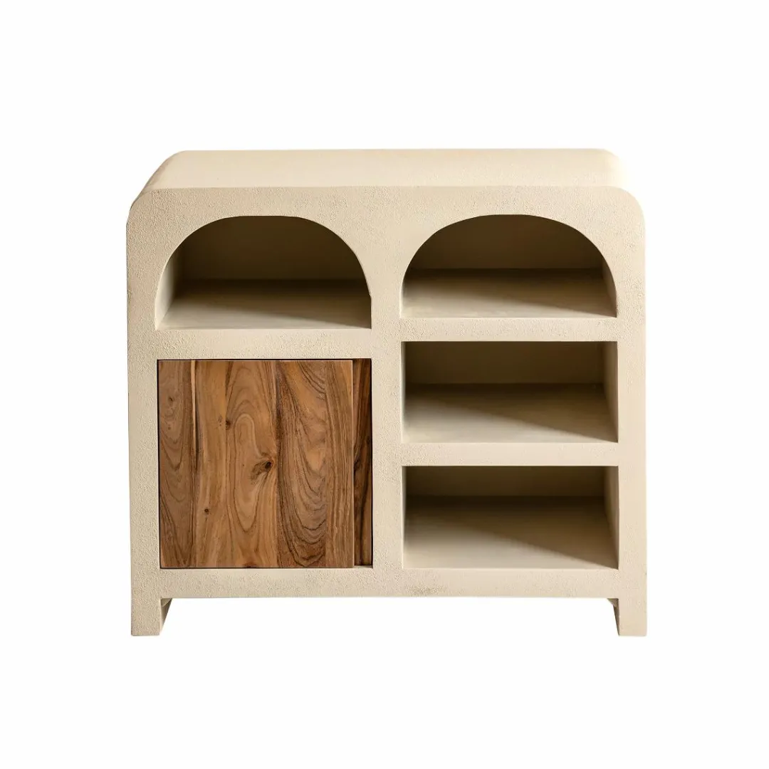 Buffet|Meuble Sous Vasque<Made in Meubles Meuble sous vasque en bois effet béton et bois d'acacia Dalva