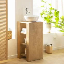 Meuble Sous Vasque<Made in Meubles Meuble sous vasque en chêne Morgane