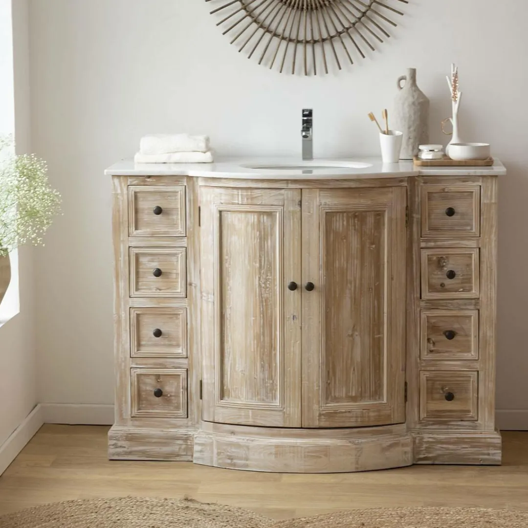 Meuble Sous Vasque<Made in Meubles Meuble sous vasque en pin recyclé Octavie