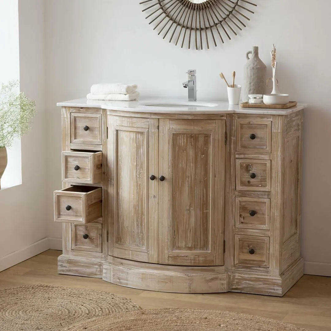 Meuble Sous Vasque<Made in Meubles Meuble sous vasque en pin recyclé Octavie