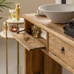 Table Console|Meuble Sous Vasque<Made in Meubles Meuble sous vasque en pin recyclé Blaise