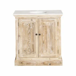 Meuble Sous Vasque<Made in Meubles Meuble sous vasque en pin recyclé blanchi Gemma