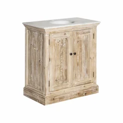 Meuble Sous Vasque<Made in Meubles Meuble sous vasque en pin recyclé blanchi Gemma